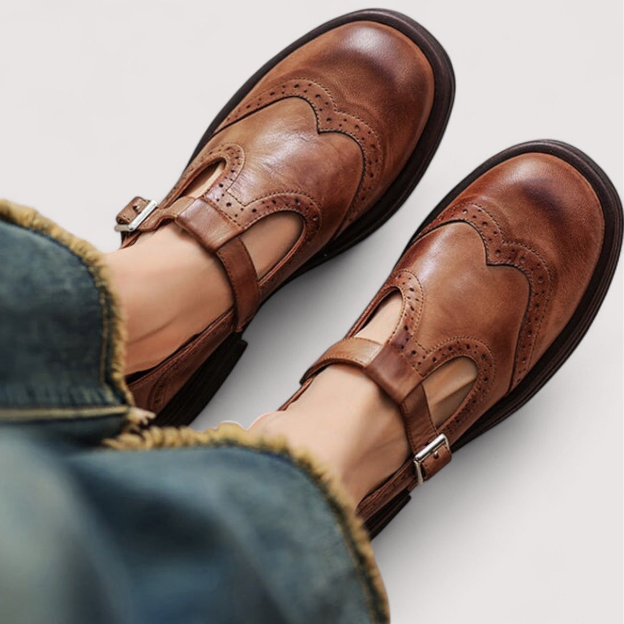 Lisa – Elegante Leder-Mary-Jane-Schuhe