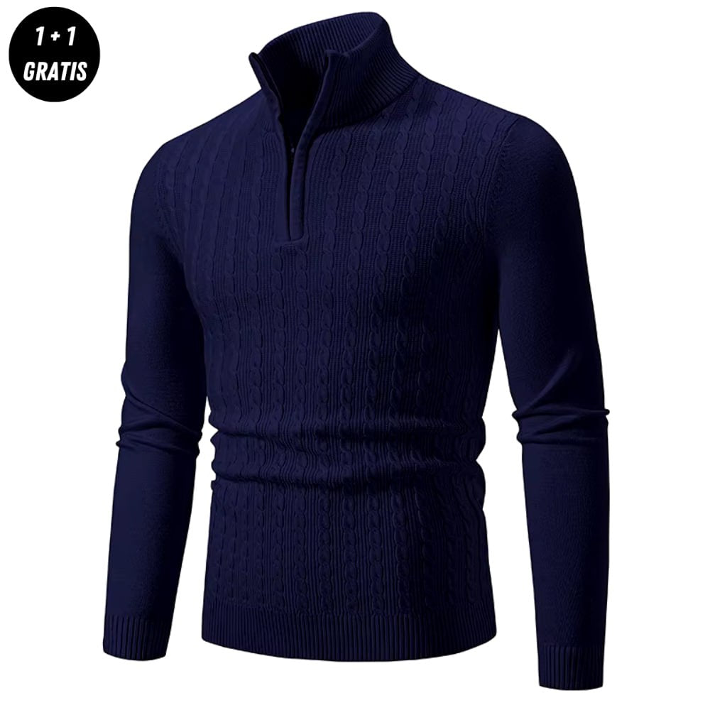 Eleganter Herren Zip-Up Pullover
