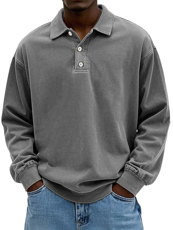 Lässiges langärmeliges Herren-Polo