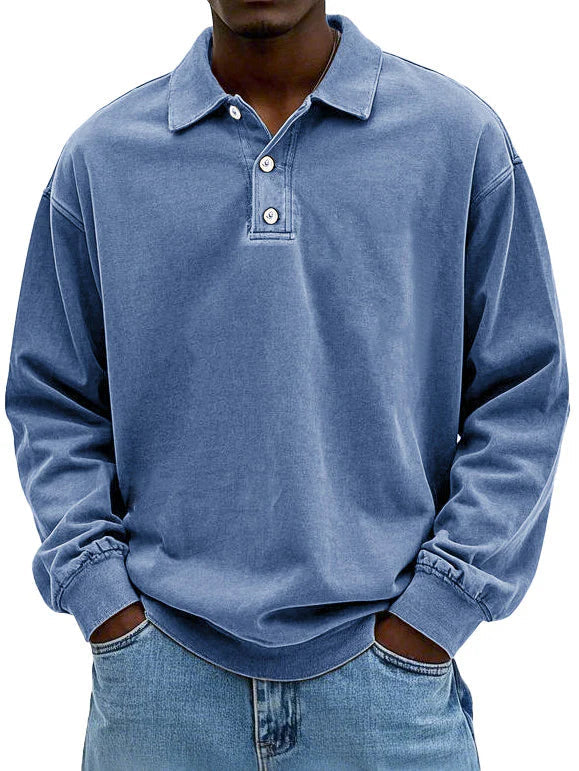 Lässiges langärmeliges Herren-Polo