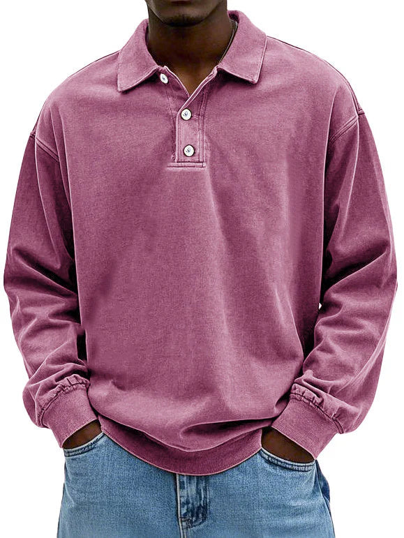 Lässiges langärmeliges Herren-Polo