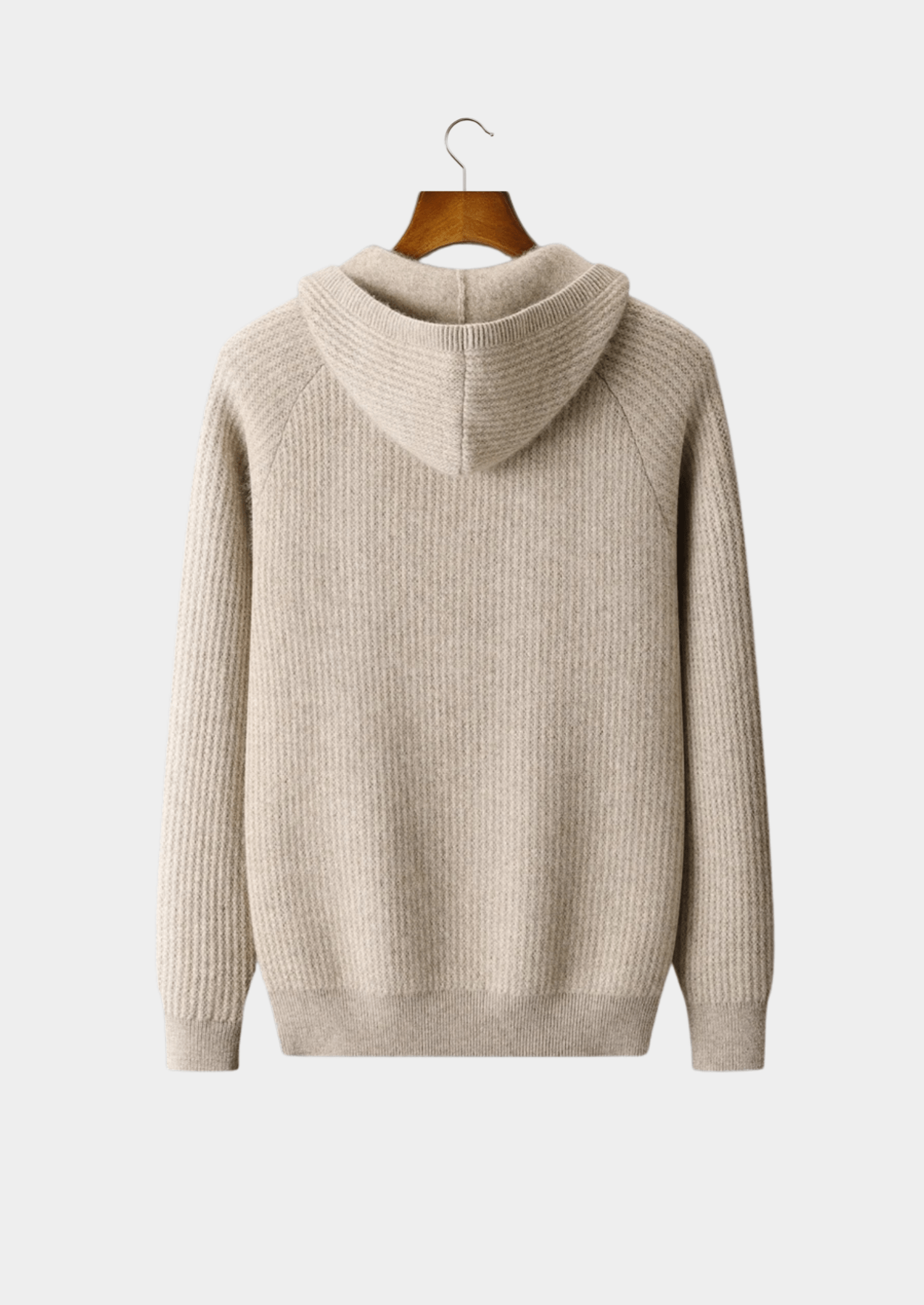 Hoodie mit Reißverschluss aus extrafeiner Merinowolle