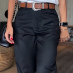 ELEGANTE, FIGURSCHMEICHELNDE HOSE MIT STREIFEN