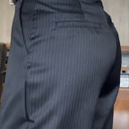 ELEGANTE, FIGURSCHMEICHELNDE HOSE MIT STREIFEN