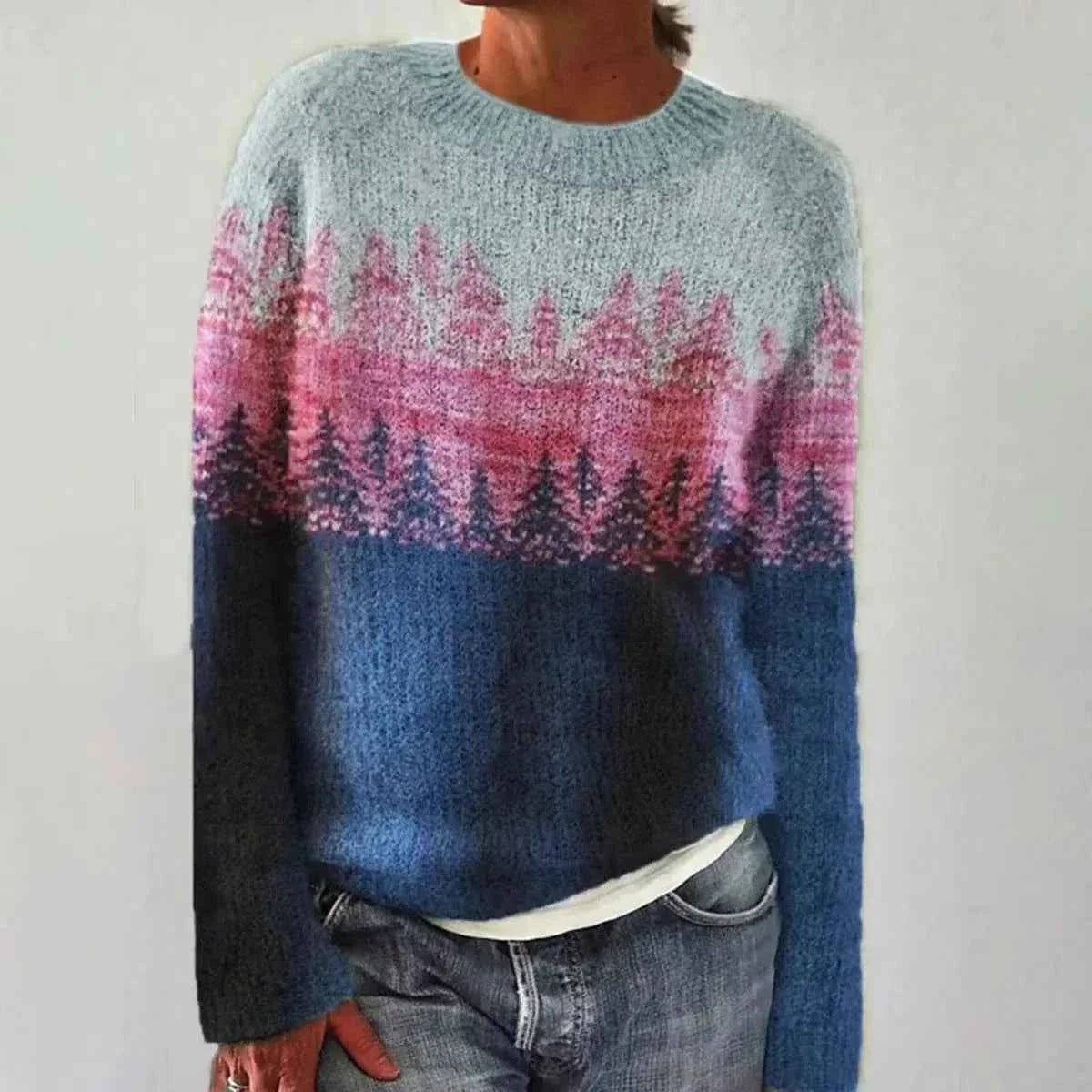 Retrokomfortabler und Gemütlicher Pullover Damen