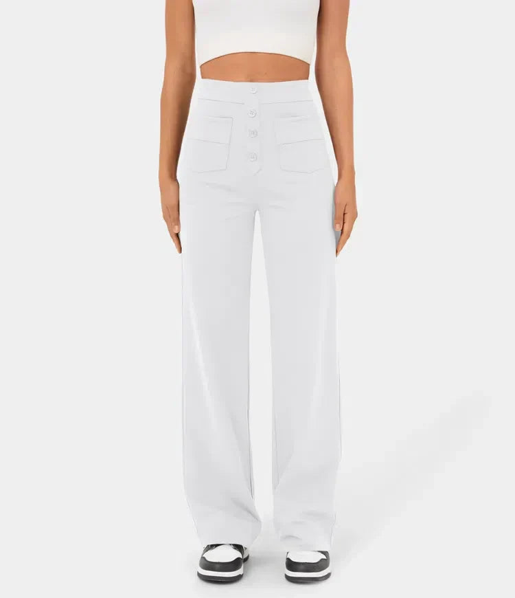 Elastische Hose mit hoher Taille